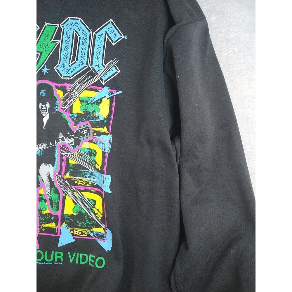 AC/DC Sweatshirt Adult Large - Black Blow Up Your Video Crewneck 2016 Pullover - Picture 5 of 12